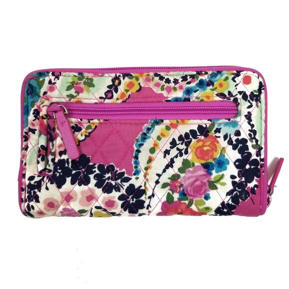 Vera Bradley RFID Turn Lock Wallet Wildflower Paisley - Picture 2 of 8